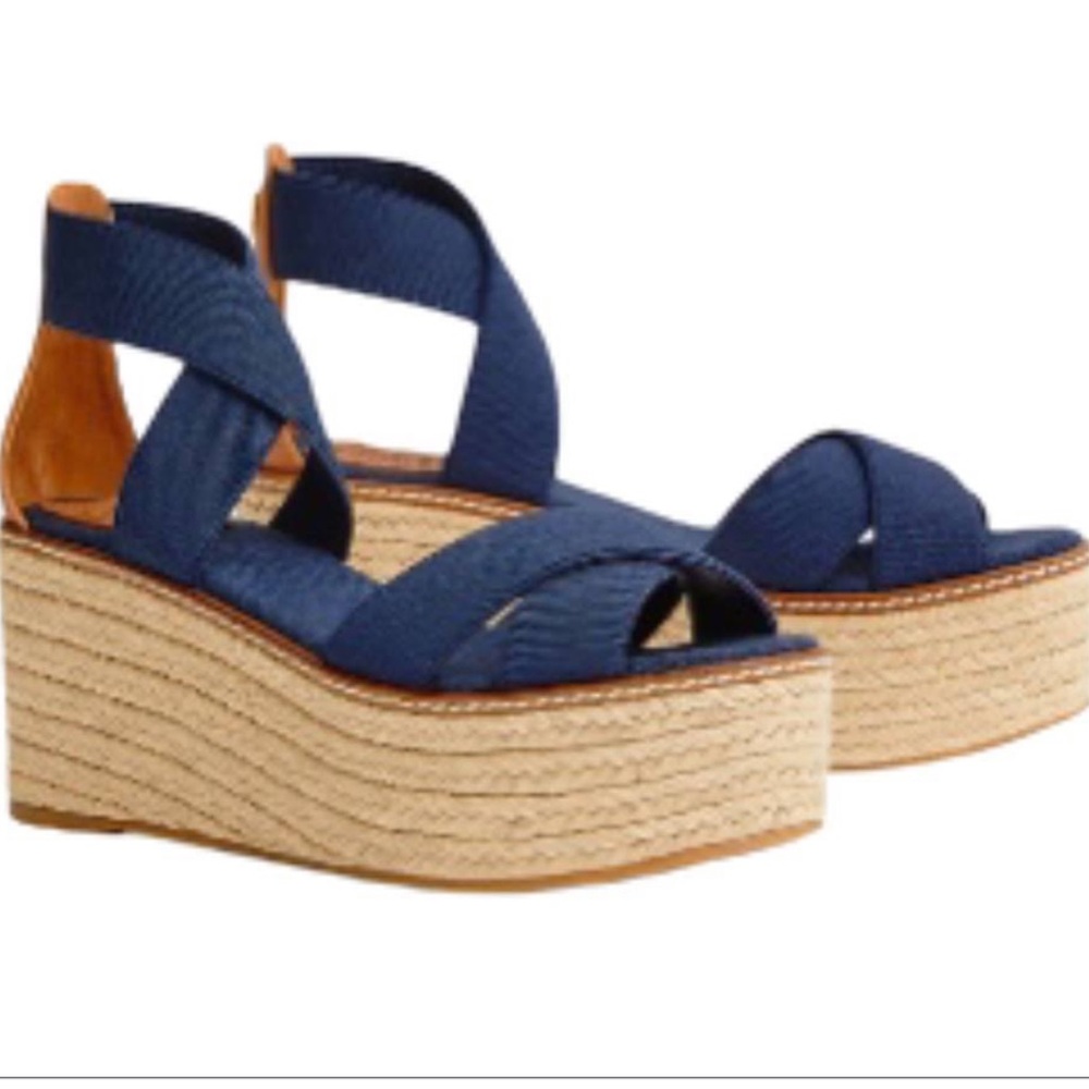 NWOT tory burch frieda espadrille platform wedge